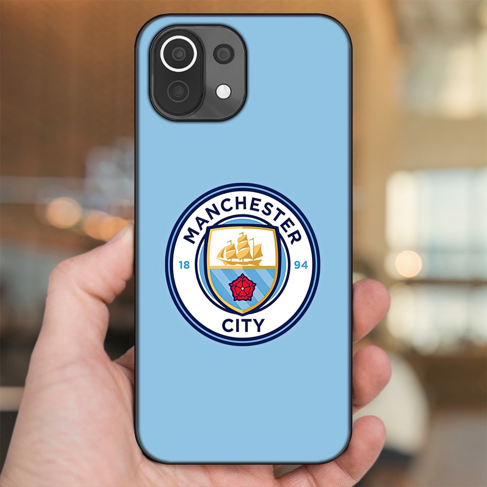 Ốp lưng Xiaomi Mi 11 Lite viền đen in hình Manchester City MC