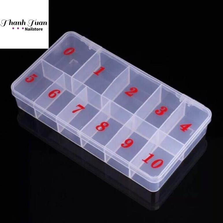 Hộp đựng móng giả, đá - Hộp đựng nail 11 ô ( phụ kiện làm nail )  - Phụ kiện đồ nail