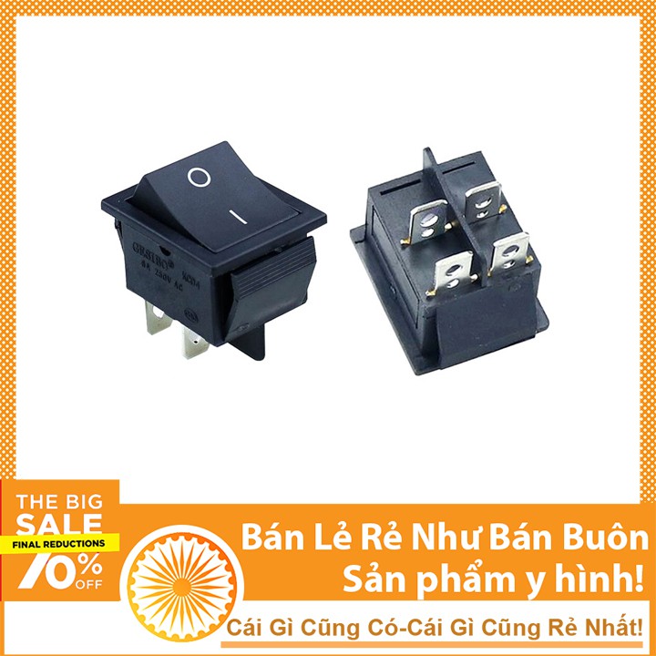 Công Tắc Bập Bênh KCD5 6A/250V 4 Chân 2 Chế Độ ON-OFF