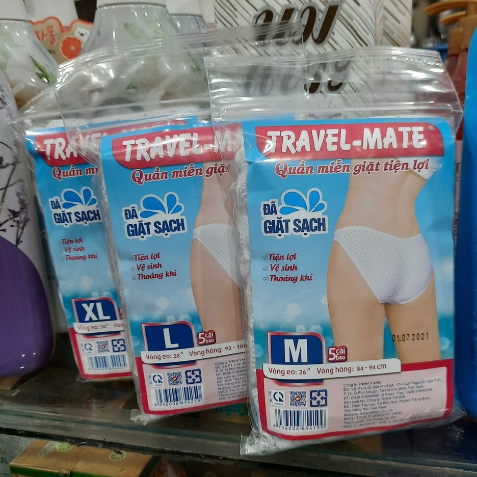 Combo 3 Gói Quần Lót Giấy Travel Mate Nữ XL,L,M