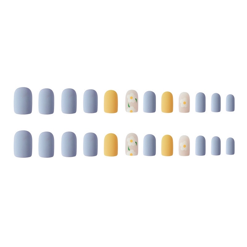 Bộ 24 móng tay giả N498 dáng móng ngắn ( Tặng kèm keo và dũa )