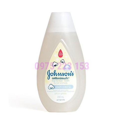 Dầu tắm gội toàn thân Johnsons Baby Top To Toe 200ml