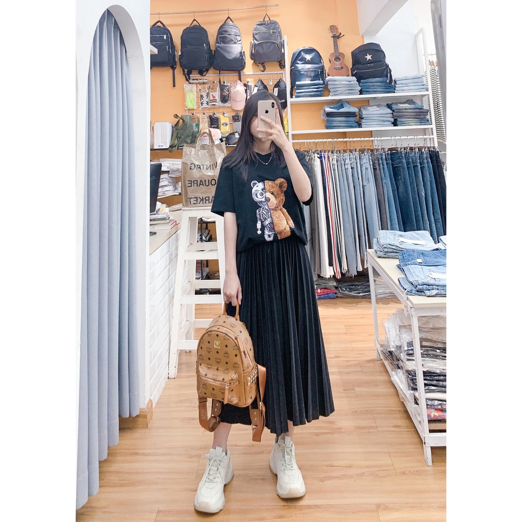Chân váy xếp li dài , lưng thun Freesize, New Arrival 2021 | BigBuy360 - bigbuy360.vn