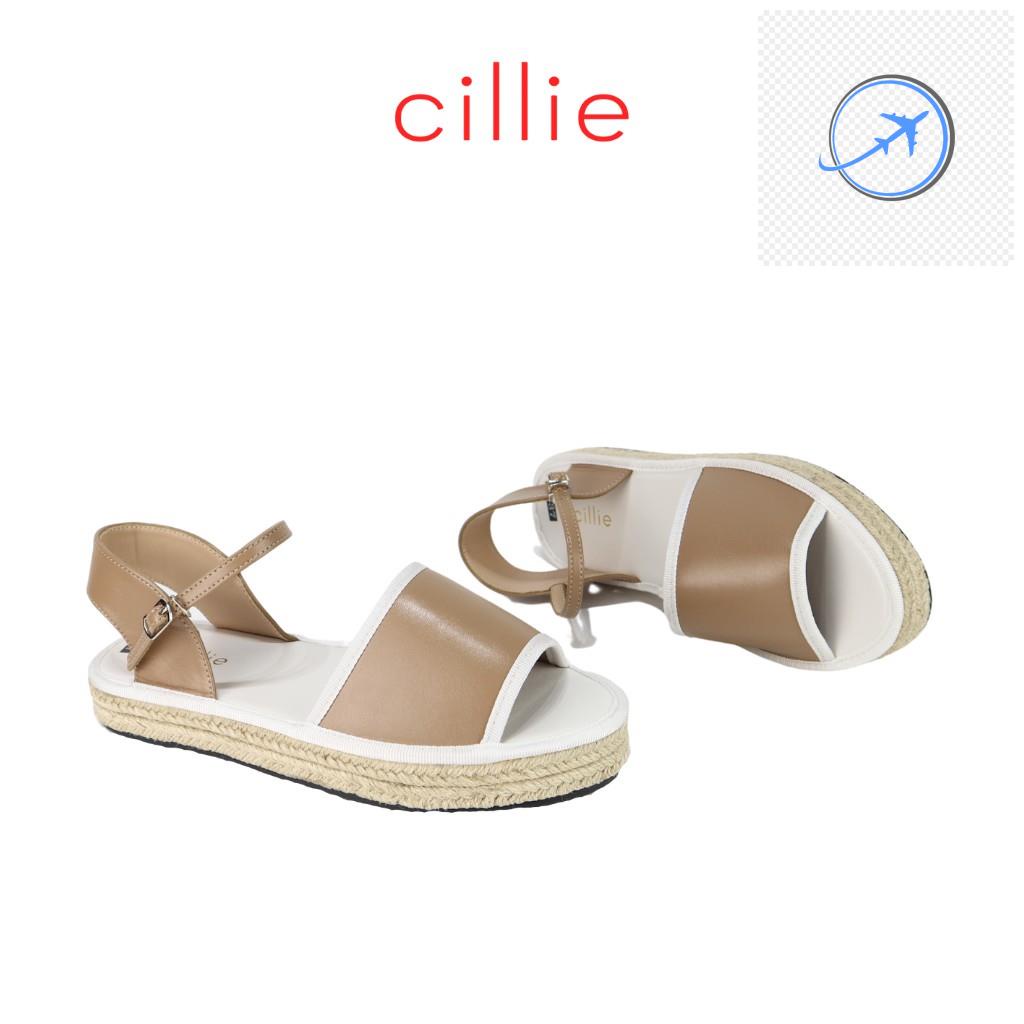 👘 Giày sandal nữ cao cấp đế bánh mì viền cói cho mùa hè du lịch Cillie 1236 👘