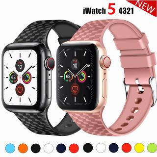 Dây Đeo Silicon Mềm Cho Đồng Hồ Thông Minh Apple Watch Series 5 4 3 2 1 44mm 42mm 40mm 38mm