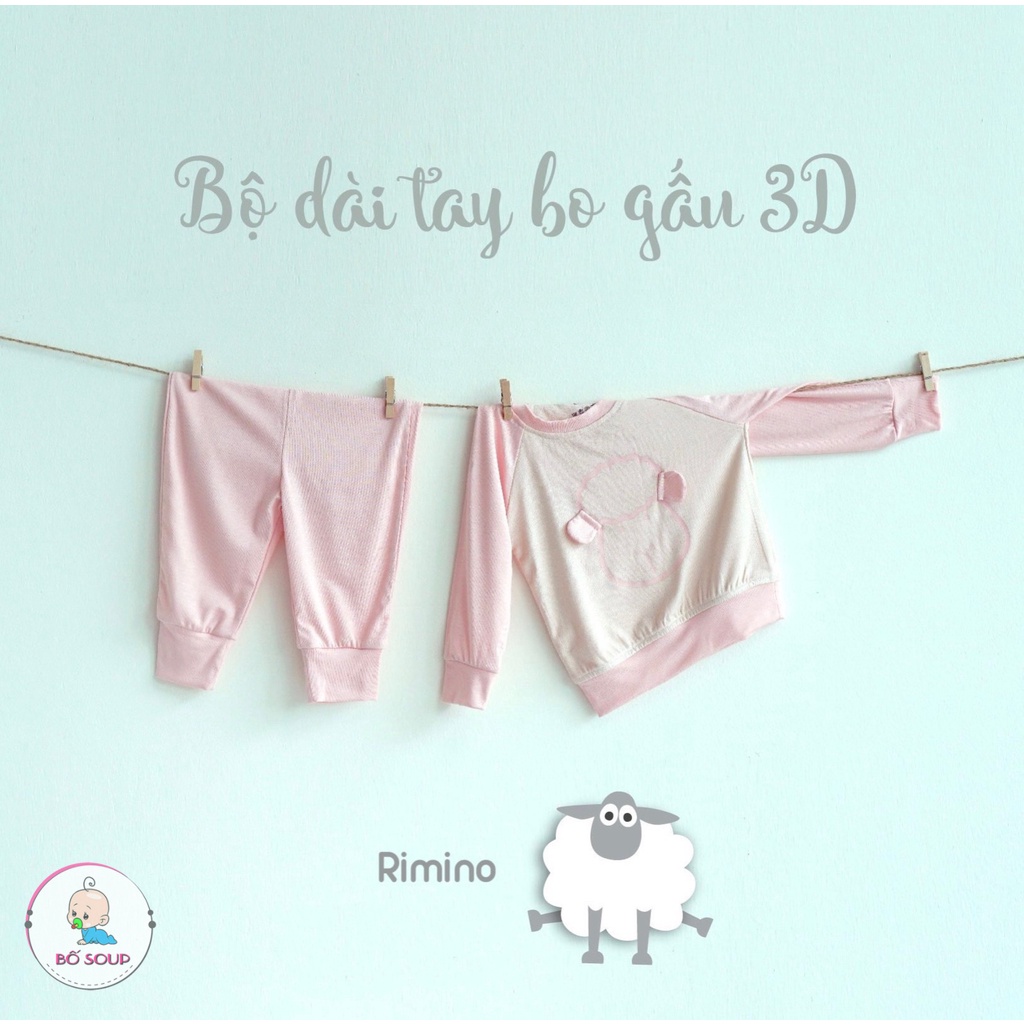 Bộ dài tay chất liệu thun mát RIMONO mềm mại, co giãn tốt Shop Bố Soup