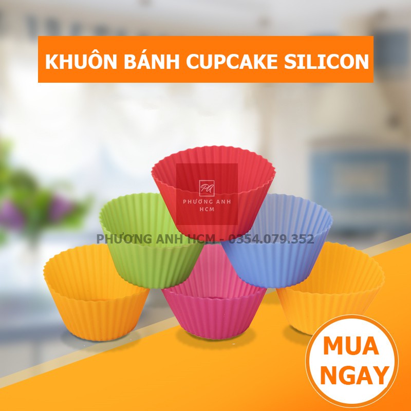 Khuôn Cupcake Silicon/ Khuôn Làm Bánh Bông Lan Cupcake, Muffin, Thạch, Rau Câu (7cm) | WebRaoVat - webraovat.net.vn