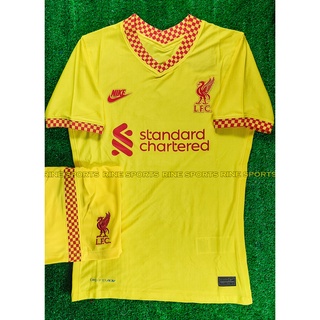 Bộ áo bóng đá Liverpool - liver sân khách vàng Super bodyfix Thailand mùa giải 2021-2022 Hàng Thailand