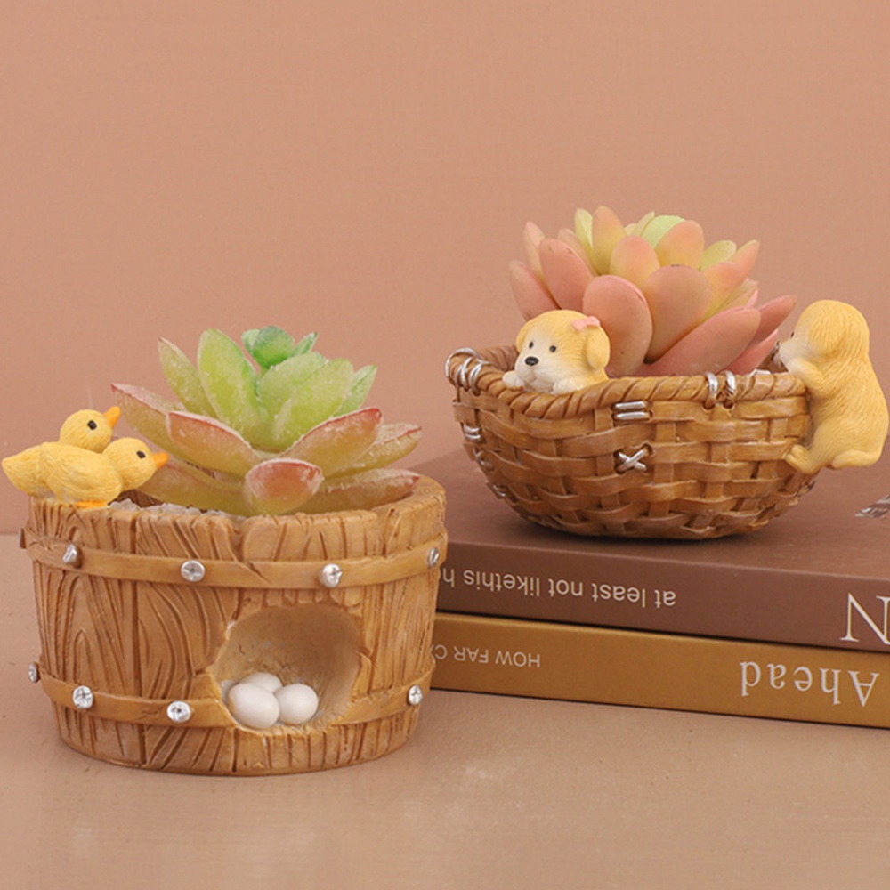 Chậu cây mọng nước chủ đề hoạt hình sáng tạo