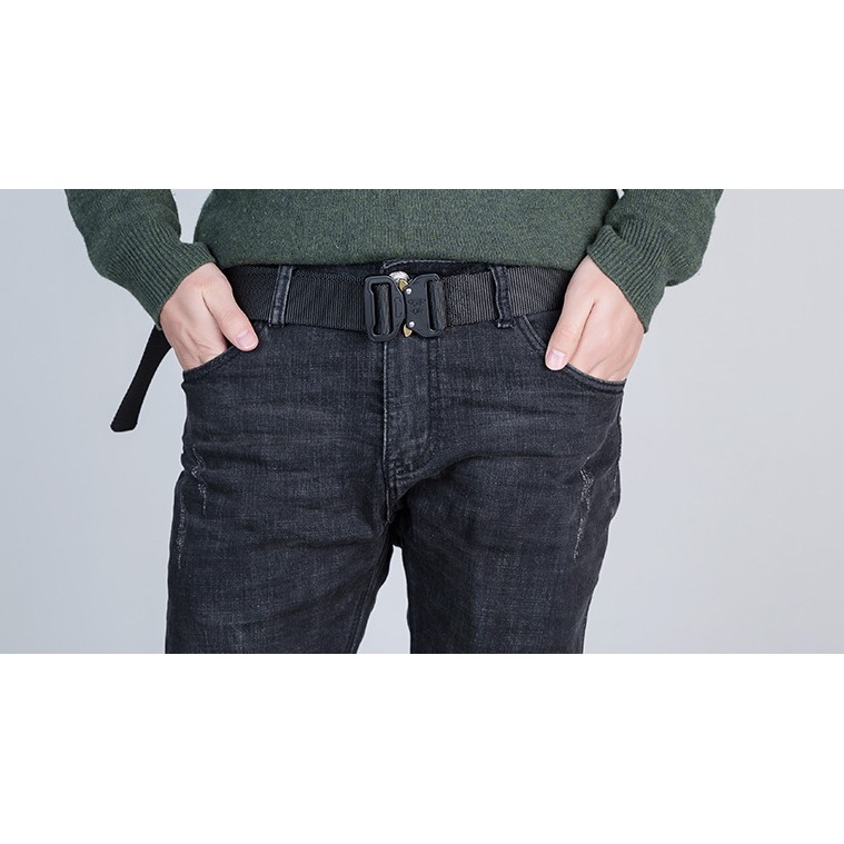 Thắt lưng nam vải dù , đầu khóa kim loại màu đen hút NAM CHÂM điểm nhấn độc đáo ,nhiều màu dài 120cm.