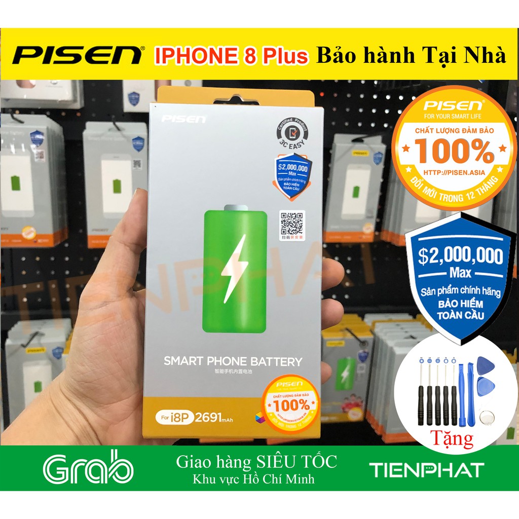 Pin iPhone 8 Plus - Chất lượng cao - Chính hãng Pisen