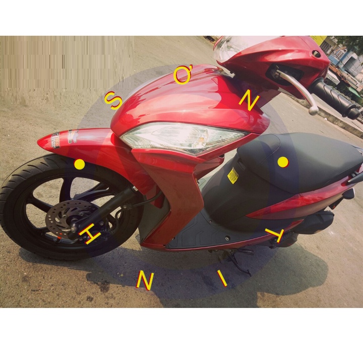 SƠN SAMURAI SƠN XỊT MÀU ĐỎ CANDY HONDA H138