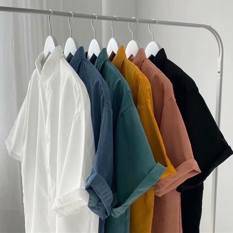 Áo Thun Tay Ngắn Dáng Rộng Thiết Kế Đơn Giản Thời Trang Mùa Hè Phong Cách Hàn Quốc Cho Nam