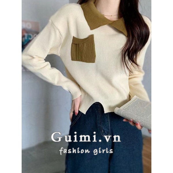 Áo Khoác cardigan Dệt Kim Tay Dài Dáng Rộng Cổ Chữ V Thời Trang Thu Đông Hàn Quốc Mới