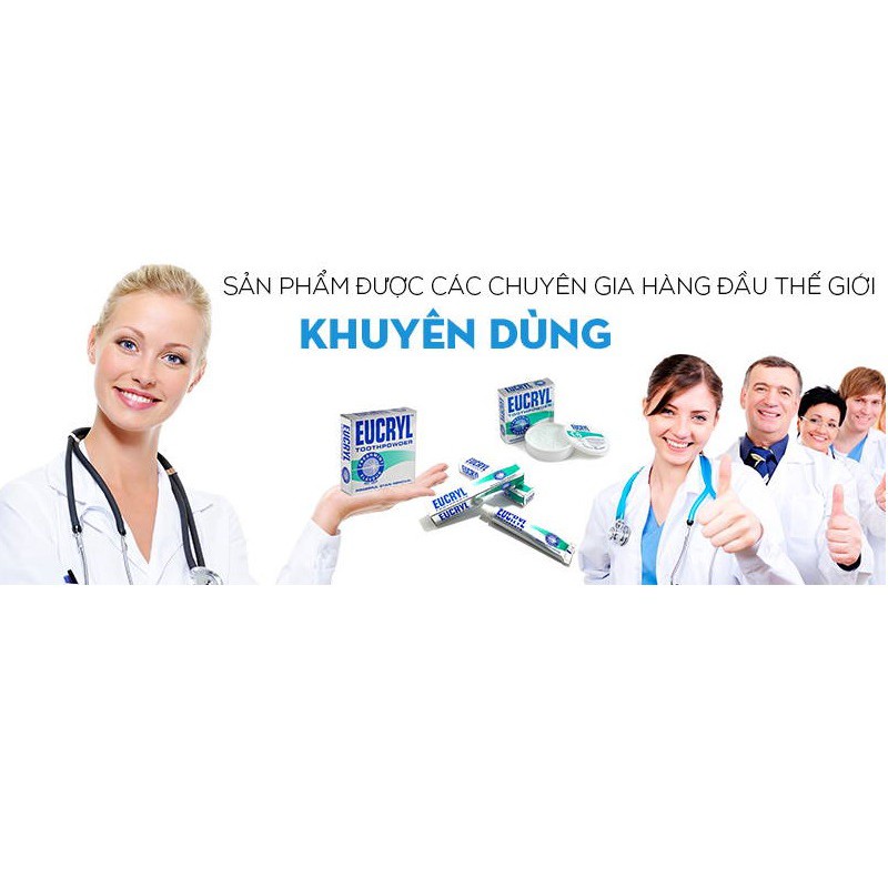 Kem Đánh Răng Làm Trắng Răng Hương Bạc Hà EUCRYL Tooth Paste Freshmint 62g - Hành Chính Hãng