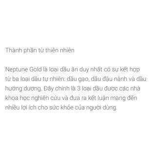 DẦU ĂN NEPTUNE GOLD CHAI 1L