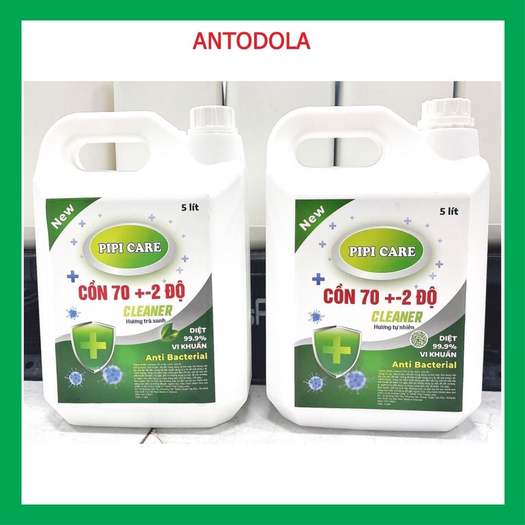 Combo 2 can cồn sát khuẩn, cồn y tế 70 độ 5 lít có hương thơm cao cấp, hàng chính hãng