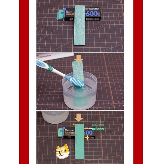 Hobby Mio: Bộ 3 tấm bảng và nhám chuyên dụng cho mô hình