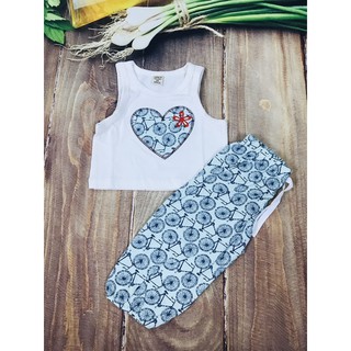 Bộ croptop cho bé gái 9-23kg