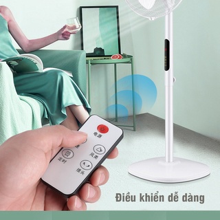 Quạt cây đứng KALAS có điều khiển từ xa- Quạt 5 cánh, điều chỉnh độ cao, hoạt động êm ái- BẢO HÀNH CHÍNH HÃNG