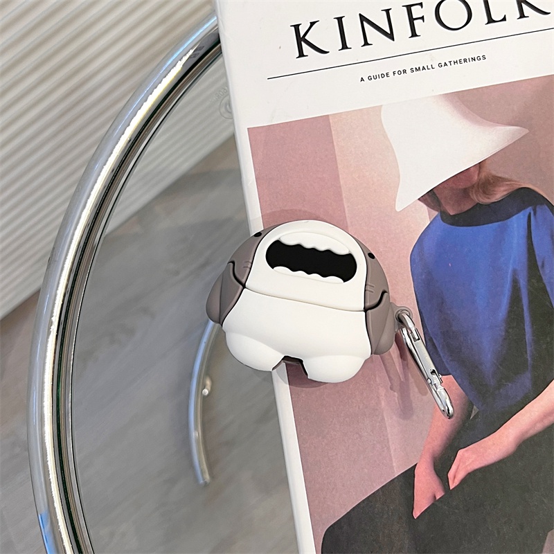 Vỏ Bảo Vệ Hộp Sạc Tai Nghe bluetooth Không Dây Xiaomi Mi Buds 4 Pro Bằng Silicon Mềm Hình Cá Mập 3D Dễ Thương