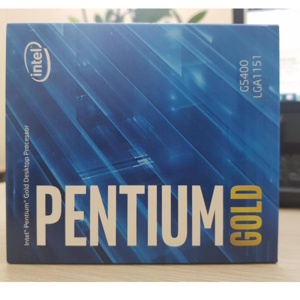 Bộ vi xử lý CPU Intel Pentium Gold G5400 (3.7GHz, 2 nhân 4 luồng, 4MB Cache, 58W) - LGA 1151