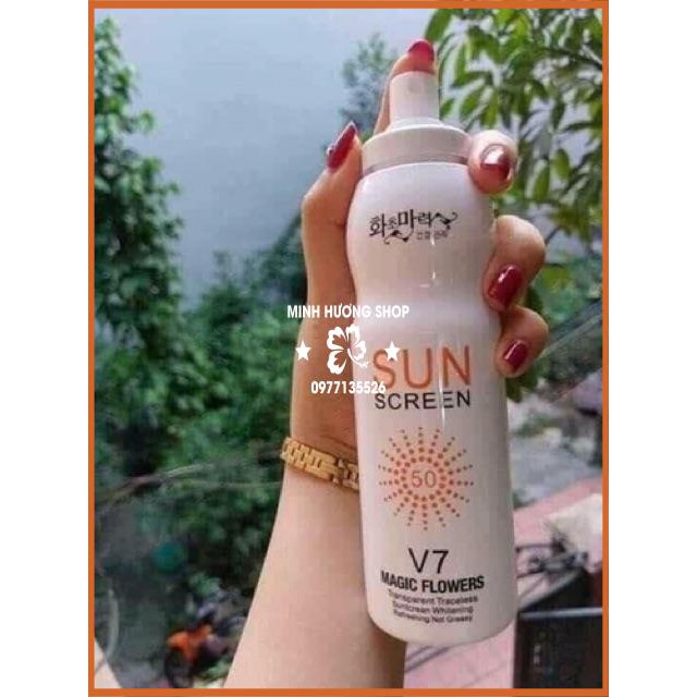 XỊT CHỐNG NẮNG MAKE UP V7 SUN SCREEN SPF 50++