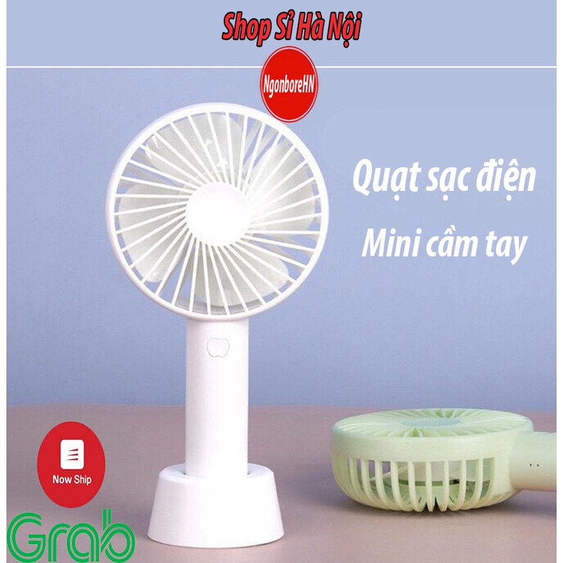 Quạt mini - cầm tay - có đế - sạc điện - 3 chế độ gió siêu mát - dùng cho đi học, đi chơi tiện lợi, tặng kèm dây sạc GD2