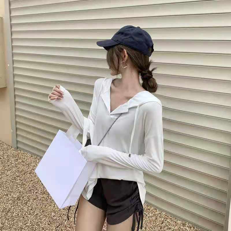 COZOK Set Áo Khoác Dài Tay + Quần Short Lưng Cao Dáng Rộng Thời Trang Cho Nữ