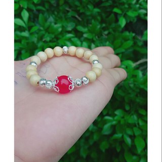 Vòng dâu 7 bi bạc mix đá mệnh Hàng Chuẩn