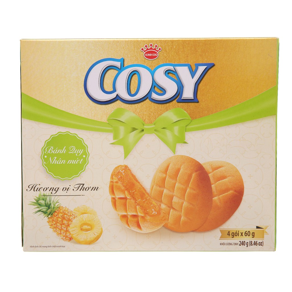 Bánh quy Cosy nhân mứt vị thơm, hộp 240g
