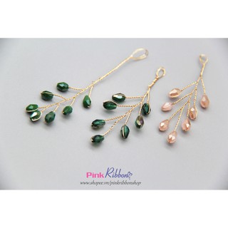 Cành pha lê 7 hạt trang trí hoa cài áo, đồ handmade, DIY, phụ kiện thời trang
