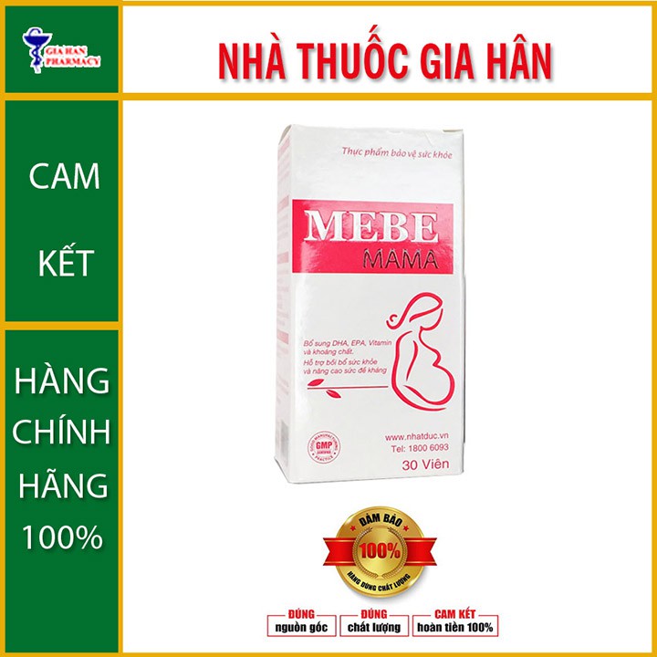 Viên Uống MEBE MAMA - Giúp Bổ Sung DHA, EPA, Vitamin &amp; Khoáng Chất