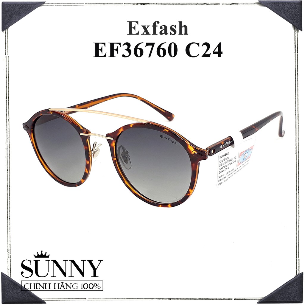 Kính mát nam nữ Exfash EF36760 chính hãng Korea, kèm tem thẻ chống hàng giả do bộ công an cấp