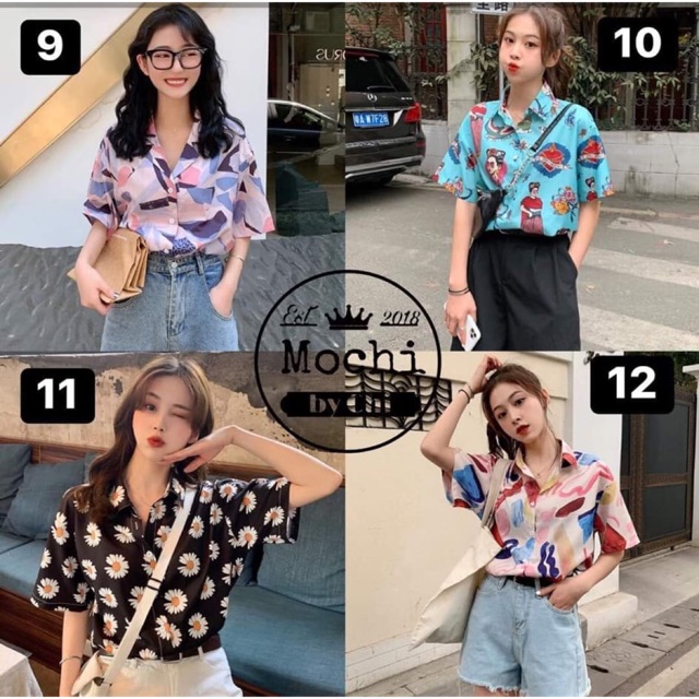 Áo sơ mi hoạ tiết