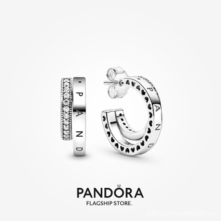 Bông Tai Vòng Đôi Pandora pavé