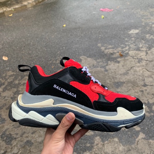 [ FULL BOX ] Giày balenciaga trips Đen đỏ R.E.P 1:1