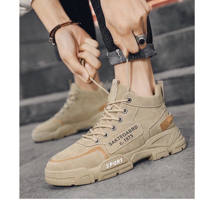 Giày Cổ Cao Nam C1975 Sport 2 Màu Đen Và Nâu Kiểu Dáng Phong Cách
