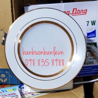 Đèn led âm trần rạng đông 7w ,9w viền vàng