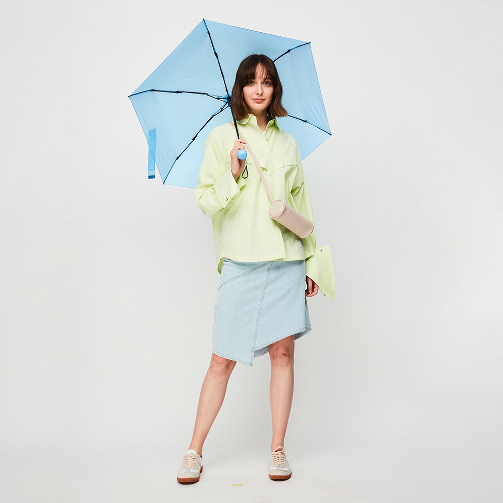 Dù che nắng OHSUNNY chống tia UV màu trơn kích thước nhỏ gọn có thể gấp gọn kèm túi đựng