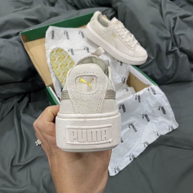 GIÀY PU.MA BE NỈ SỮA DA LỘN SC