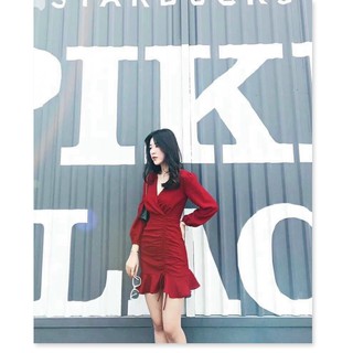 Đầm đuôi cá tay dài rút dây cực xinh gumiho