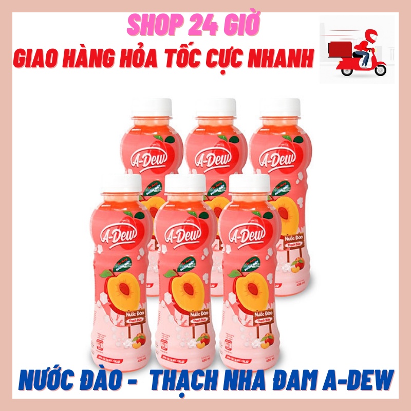 Nước Đào - Thạch Dừa A-DEW Lốc 6 chai