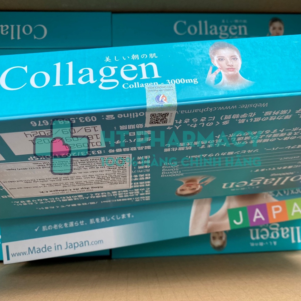 Collagen CK dạng chai nước uống - Làm đẹp da, chống lão hóa - Nhật Bản (Hộp 7 chai x 30ml)