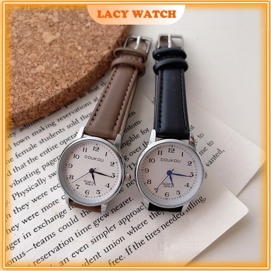 Đồng hồ nữ đeo tay chính hãng đẹp dây da giá rẻ cao cấp LaCy Watch TT06