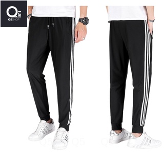 Quần jogger nam nữ thể thao dài ba sọc ống bo,chất dày dặn không xù Q5