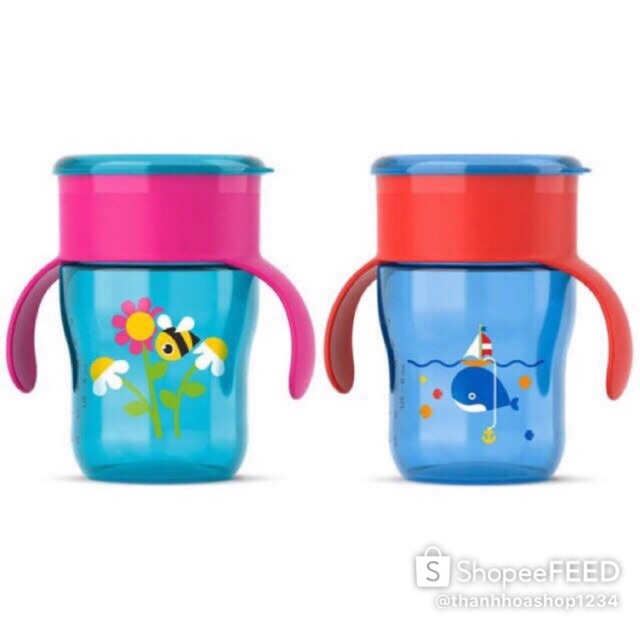 Bình tập uống nước avent 360 an toàn vệ sinh dành cho bé +12tháng