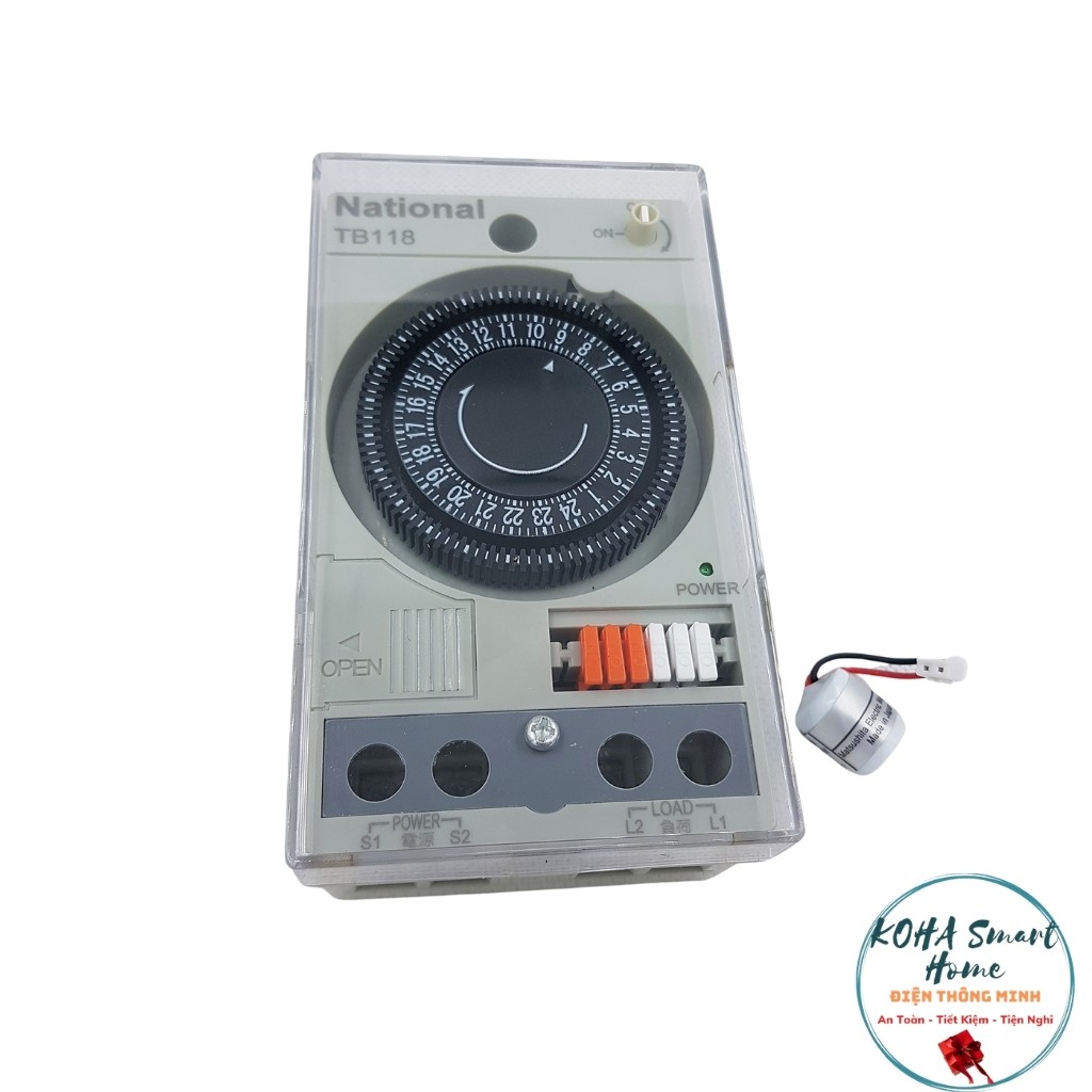 Timer hẹn giờ National TB118 - Rơle thời gian thực - đồng hồ hẹn giờ tốt nhất (Kèm Pin Lưu)