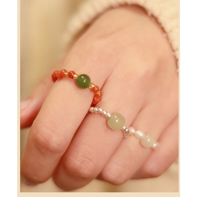 [Hàng Mới] Nhẫn Đính Hạt Đơn Giản