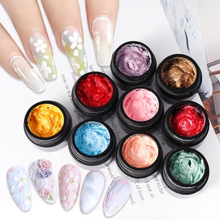 Bộ 11 Gel Vẽ Móng Tay 3D Hiệu Monja Họa Tiết Hoa Xinh Xắn